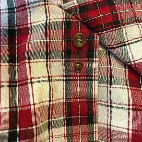 Carhartt Cotton Shirt Red Black Plaid Short Sleeve XL Button Down Relaxed Fit - Picture 7 of 9